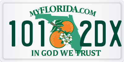 FL license plate 1012DX
