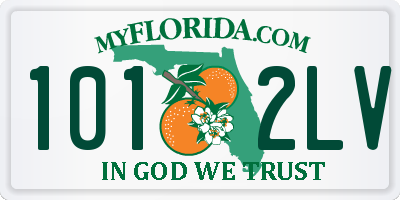 FL license plate 1012LV