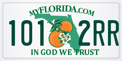 FL license plate 1012RR