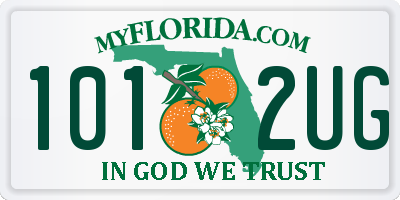 FL license plate 1012UG