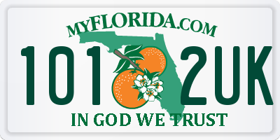 FL license plate 1012UK