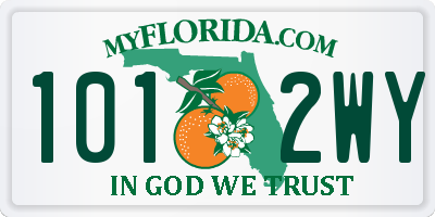 FL license plate 1012WY