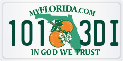 FL license plate 1013DI