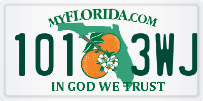 FL license plate 1013WJ