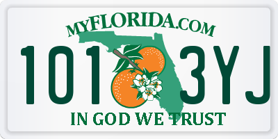 FL license plate 1013YJ
