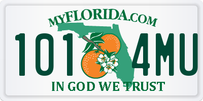 FL license plate 1014MU