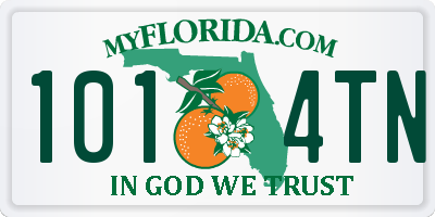 FL license plate 1014TN