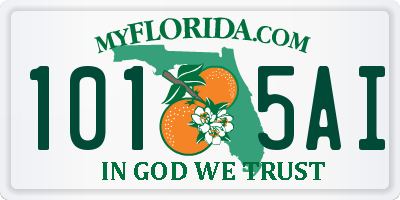 FL license plate 1015AI