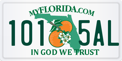 FL license plate 1015AL
