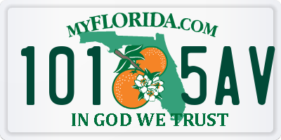 FL license plate 1015AV