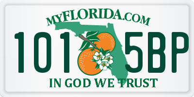 FL license plate 1015BP