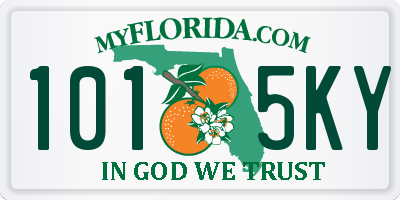 FL license plate 1015KY