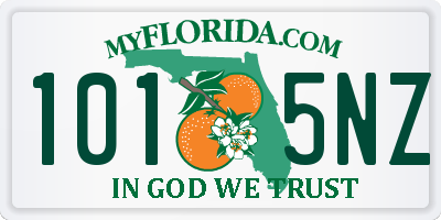 FL license plate 1015NZ