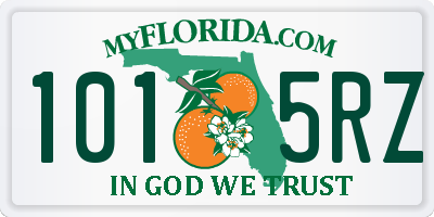 FL license plate 1015RZ