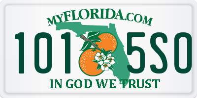 FL license plate 1015SO