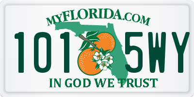 FL license plate 1015WY