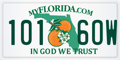 FL license plate 1016OW