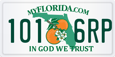 FL license plate 1016RP