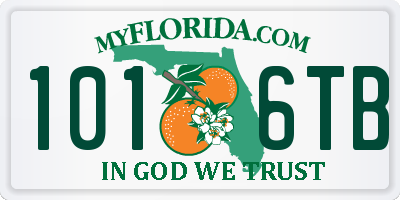FL license plate 1016TB