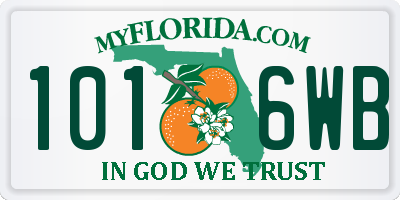 FL license plate 1016WB
