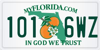 FL license plate 1016WZ