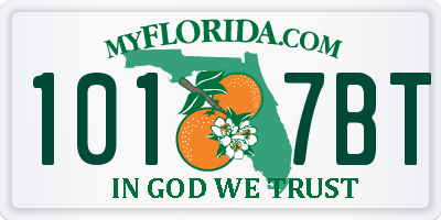 FL license plate 1017BT
