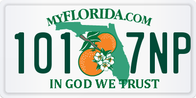 FL license plate 1017NP
