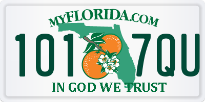 FL license plate 1017QU