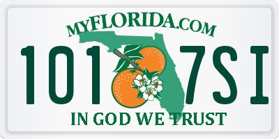 FL license plate 1017SI