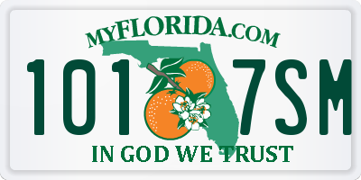 FL license plate 1017SM