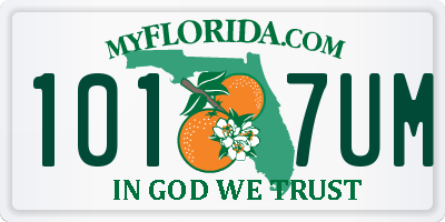 FL license plate 1017UM