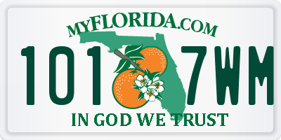 FL license plate 1017WM