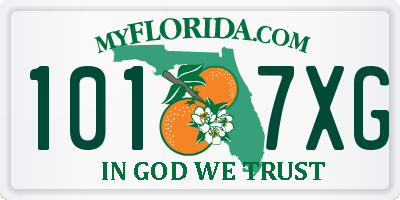 FL license plate 1017XG