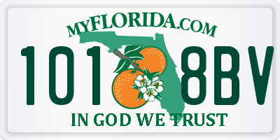 FL license plate 1018BV