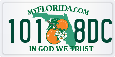 FL license plate 1018DC