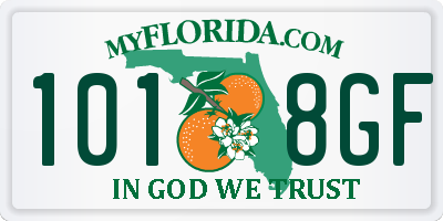 FL license plate 1018GF