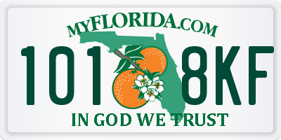 FL license plate 1018KF