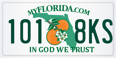 FL license plate 1018KS