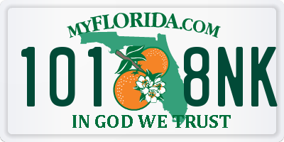 FL license plate 1018NK