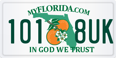 FL license plate 1018UK
