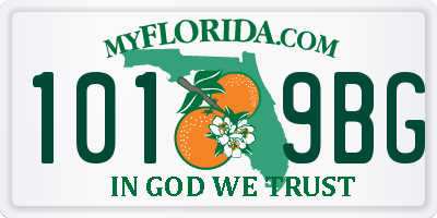 FL license plate 1019BG