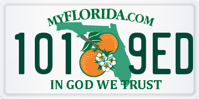 FL license plate 1019ED