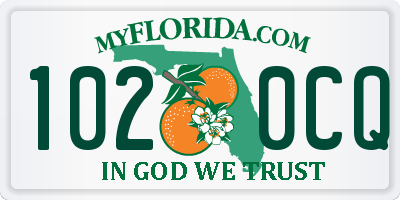 FL license plate 1020CQ