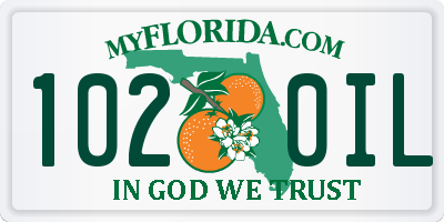 FL license plate 1020IL