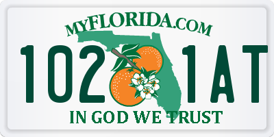 FL license plate 1021AT