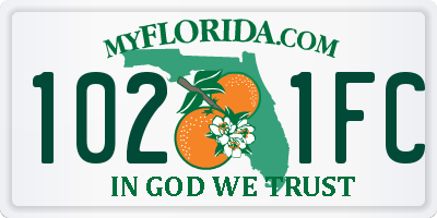 FL license plate 1021FC