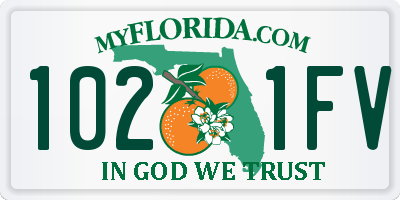 FL license plate 1021FV