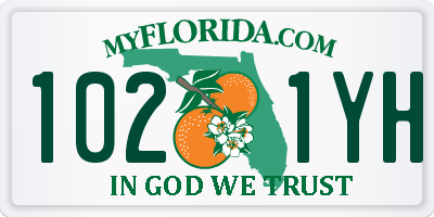 FL license plate 1021YH