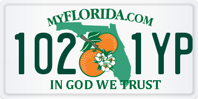 FL license plate 1021YP