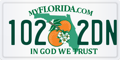 FL license plate 1022DN